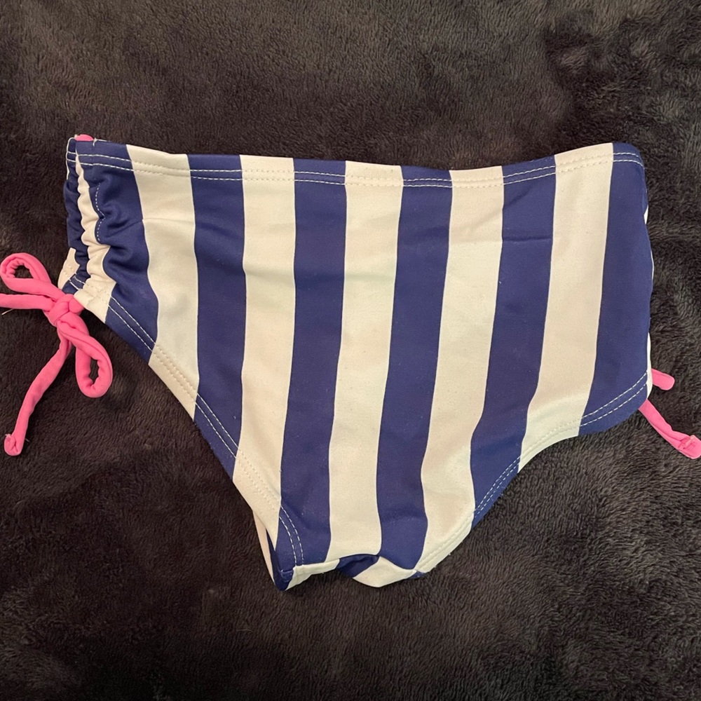 5for$20-Beach Native toddler navy,off-white,pink halter &tiered top bikini-Sz 4T - Picture 8 of 13